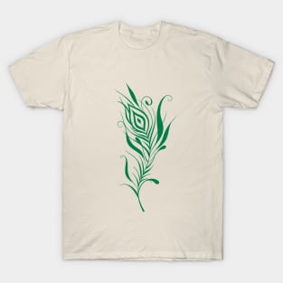 Green feather T-Shirt